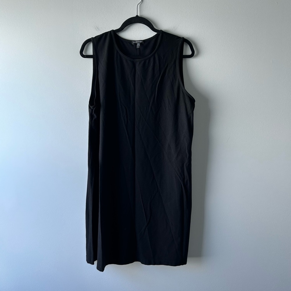 Eileen Fisher black sleeveless dress